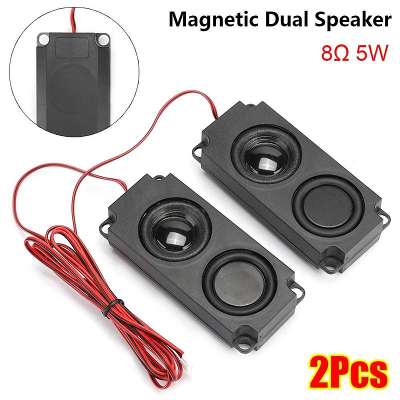 2 chiếc Mới 8 Ohm 5W Loa kép từ tính 40mm Kênh kép Loa âm thanh rỗng Âm trầm…