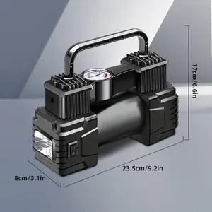 12v truk pompa udara penuh pompa baru dengan pompa ban berukuran dua silinder otomatis yang dipasang pada ban dorong portabel