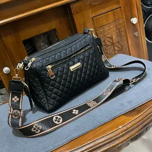 tas selempang wanita bordir catalina 3 ruang tali strap new model free caper bungkus
