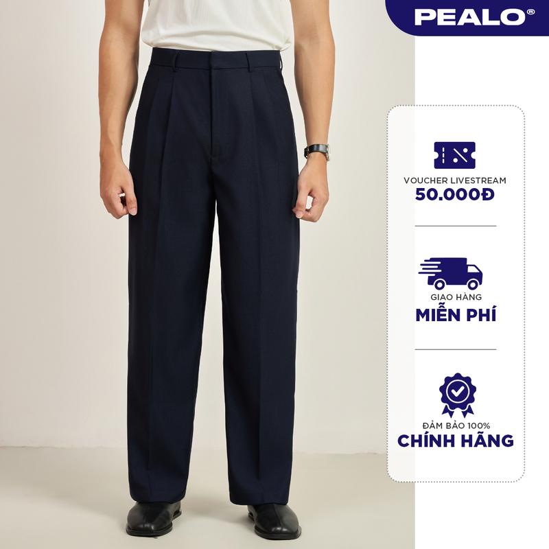 Quần âu Essential cạp cao PEALO form xuông Cạp cao chất liệu cao cấp Menswear