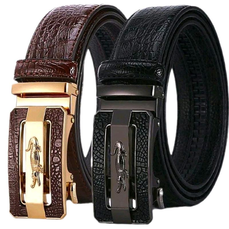 Thắt lưng nam cao cấp họa tiết dập vân , khóa tự động hợp kim , không rỉ