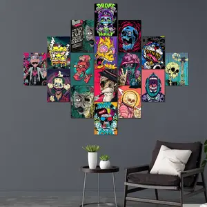 Poster Dinding Motif Estetik B Ukuran A5 A6 1 Paket isi 16 Pcs Perlengkapan Rumah Dekorasi Dinding Kamar Ruang Belajar Produk Cetak