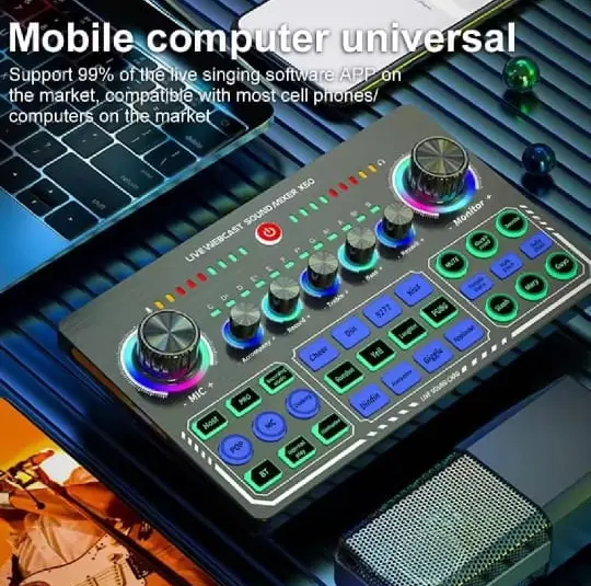 Kartu Suara X50, Kartu Suara Langsung, Kartu Suara Bluetooth Nirkabel, Mixer Audio Langsung, Kartu Suara Rekaman Siaran - X50 2