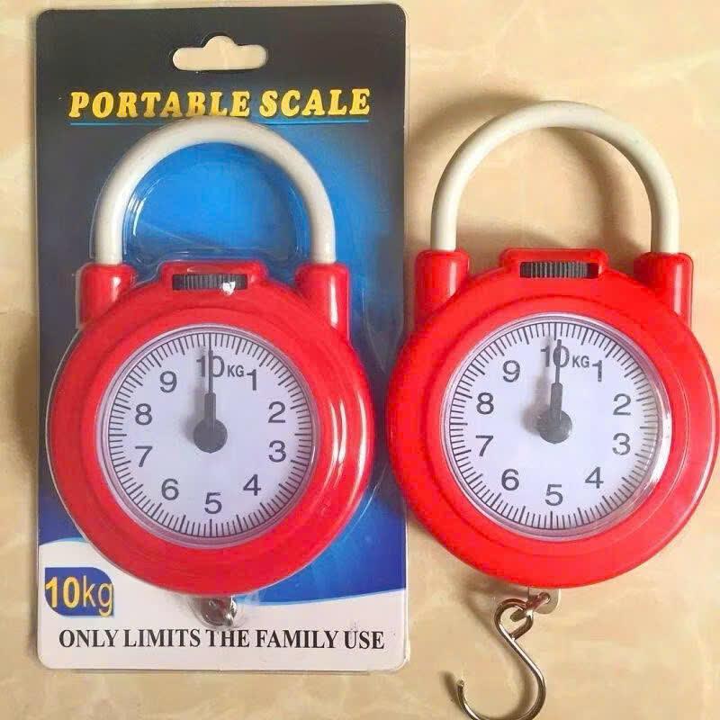 Cân Mini Cầm Tay 10kg Móc Treo Lò Xo Cơ Học Đồng Hồ Kim Nhà Bếp Đi Chợ Chỉ Dùng Cho Gia Đình