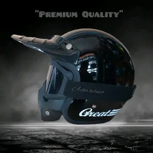 Helm Goggle Mask Topeng Pet Panjang Dewasa SNI FullFace Pria Wanita Motorcycle