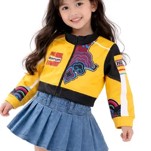 (READY STOK) Crop top jaket anak cosplay Demon Hunters Kpop Rumi Huntrix