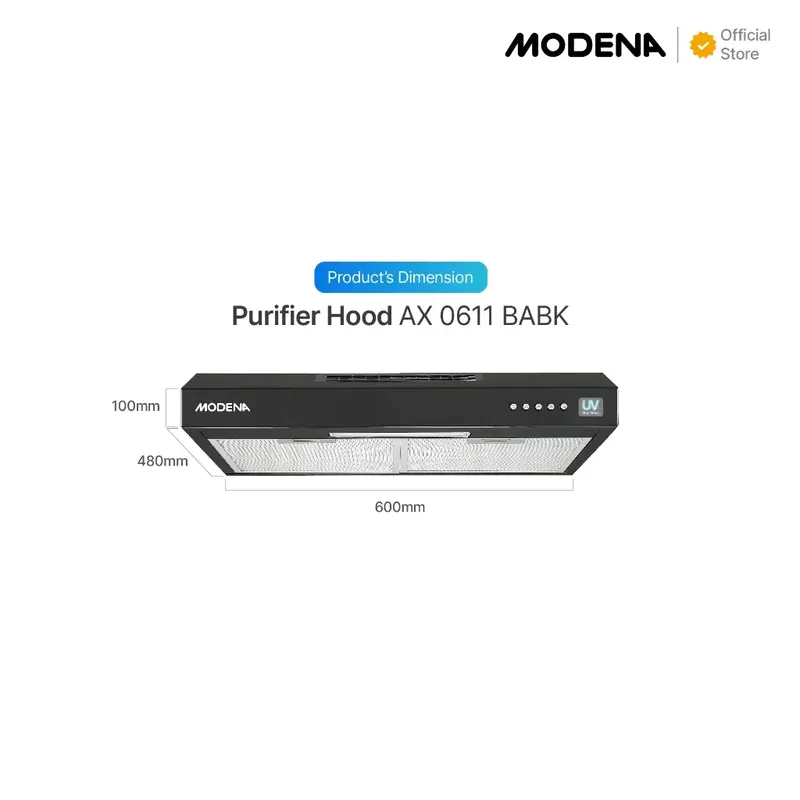 MODENA Purifier Slim Hood Hybrid - AX 0611 BABK 4