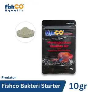 FISHCO Aquarium Probiotik Predator – Bakteri Baik Penjernih Air Aquarium 10gram