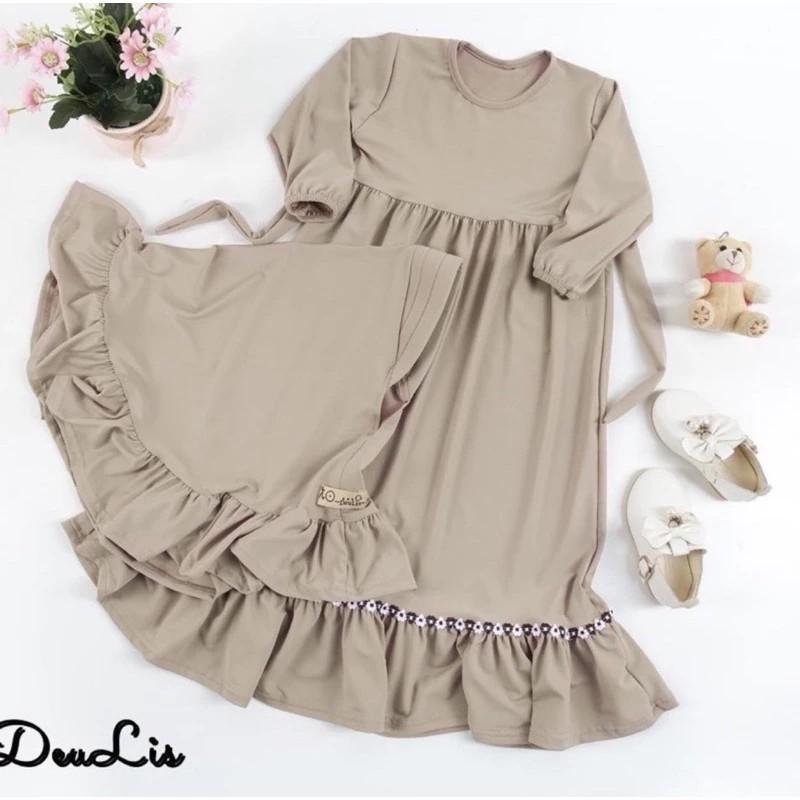 Product Introduction of Gamis anak perempuan terbaru 2025 '  set hijab' Crinkle airflow  Baju Muslim  Panjang Cantik 3
