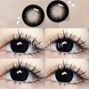 J1 Softlens Premium Hitam Pekat 16 MM Mata Boneka Big Eyes Normal & Minus / Softlens Boneka / Softlens Daily / Softlens Princess / Softlens Black Natural / Softlens Big Eye / Softlen Hitam Pekat / Soflen Hitam Pekat / Soflens Boneka / Jelitalens