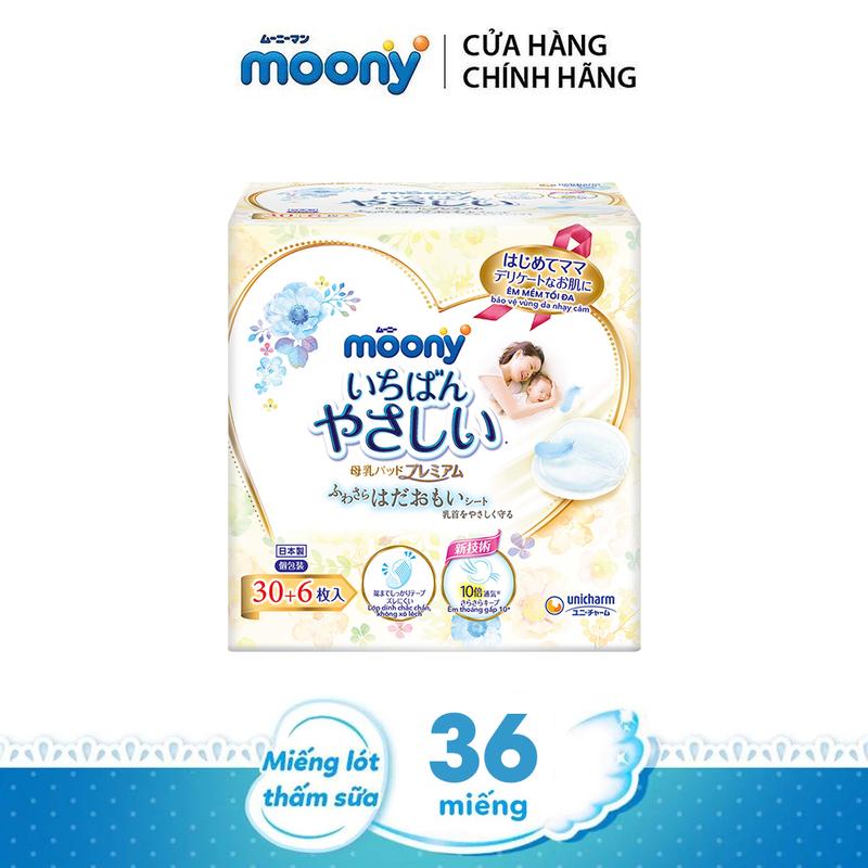 Moony Miếng lót thấm sữa 36 miếng gói - Nhập khẩu từ Nhật Bản