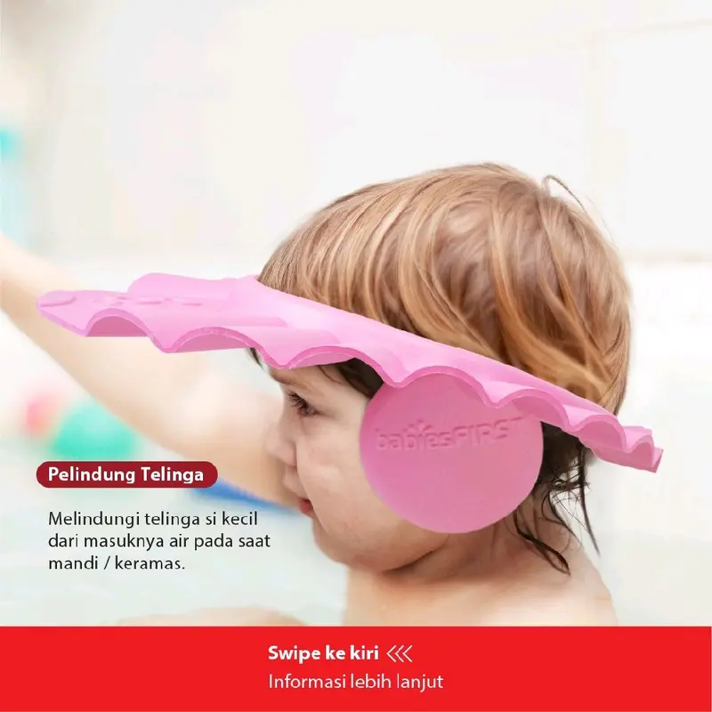[DB001] SHOWER CAP BAYI | ALAT MANDI | ELASTIS | PENYANGGA KEPALA | TOPI MANDI ANAK | ALAT CUCI RAMBUT ANAK BAYI Handuk 3