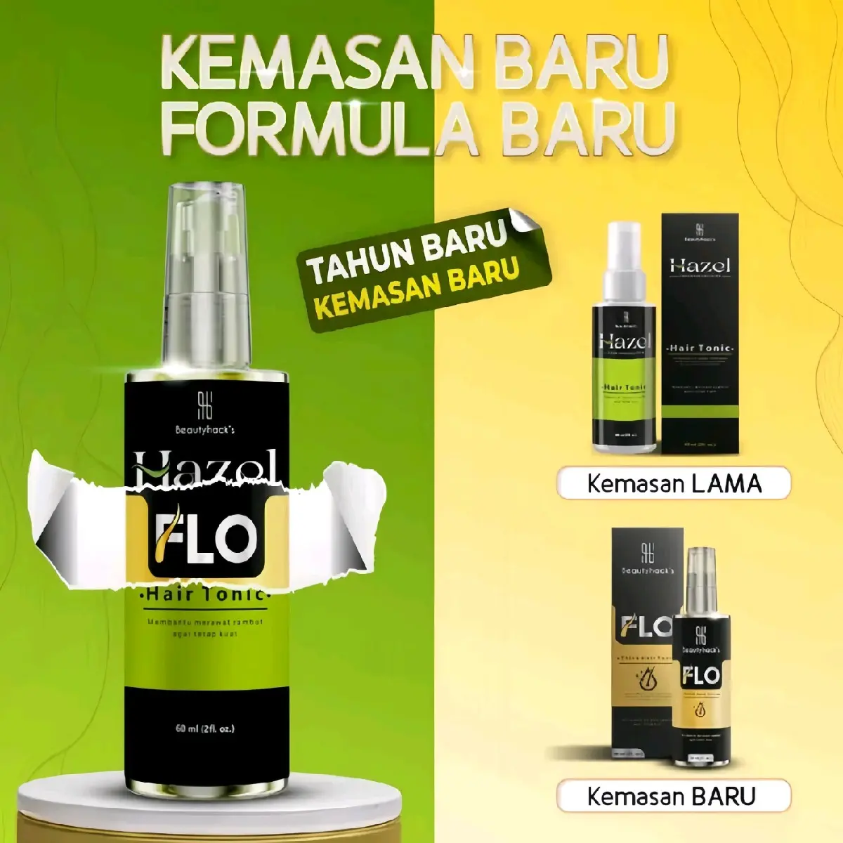 Promo  Flo Hair Tonic Beautyhacks Resmi BPOM - Penumbuh Rambut Rontok Original Perawatan Pemanjangan Rambut