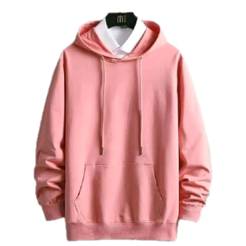 Jaket Sweater  Polos Tebal Gramasi 280 Fleece Pria - Lembut, Keren, Panjang, Distro, Anime, Cowok Nyaman Zipper Tulisan hoodie gorengan Wanita Merah 3