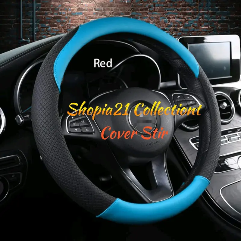 BISA COD - Sarung Stir Penutup Cover Tutup Pelindung Steer Stir Mobil Toyota Honda Mitsubishi Suzuki Nissan Daihatsu Alya Eternity Universal Murah dan Berkualitas Car Karet 7