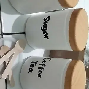 Maximashop.id Paket Hemat Wood Series Toples Bumbu Aesthetic Motif Kayu Jati 500 ml & 1000 ml Stiker Anti Air Bahan HDPE Food Grade Tutup Motif Kayu Jati Free Sendok Kayu