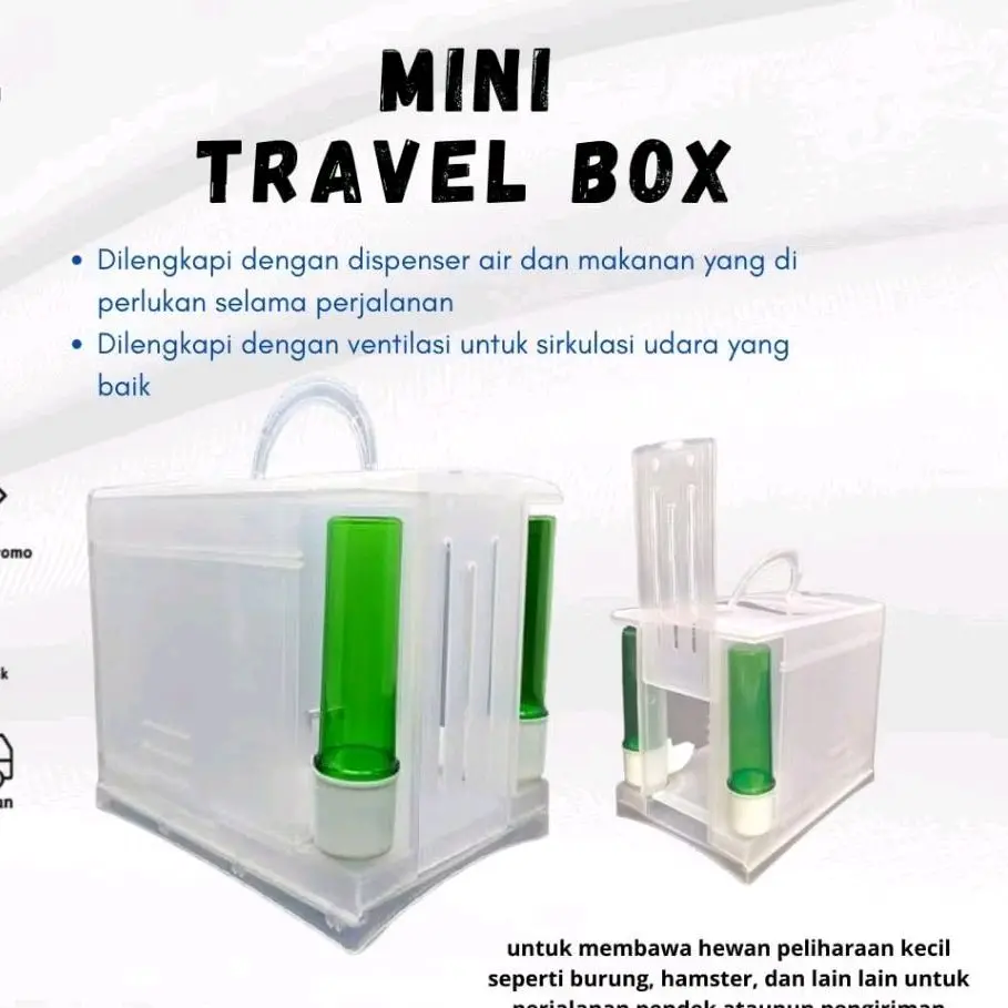 Mini Travel Box Burung Hamstet Landak Reptil/ Pet Travel MTB-01