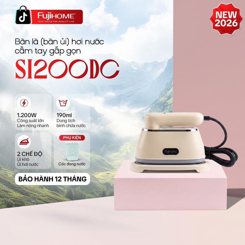 Bàn là (Bàn ủi) hơi nước cầm tay gấp gọn Fujihome SI200DC