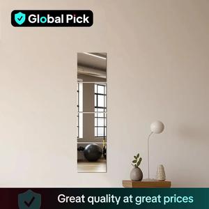 25cm * 25cm 1 Set Of 4-piece Acrylic Mirror Decorative Wall Stickers, Diy Decorative Mirror Stickers, Household Design Decorative Mirror Wall Stickers, Suitable for Bedroom, Living Room, Gym Decoration, without Back Glue, Send Foam Glue for Fixation