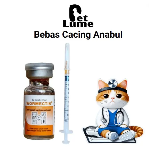 Obat Hewan Anti Jamur Cacing Parasit Kucing Anjing PETLUME