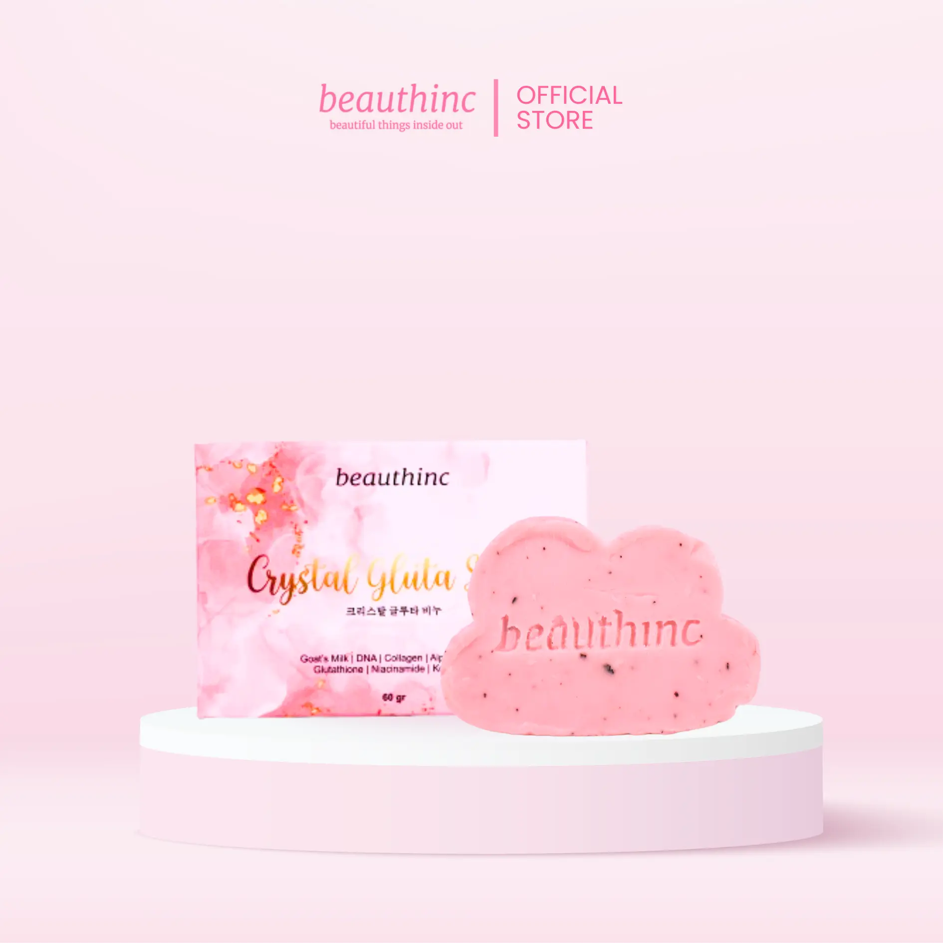 4PCS CRYSTAL gluta SOAP Pencerah gluta white  Vitamin Mencerahkan