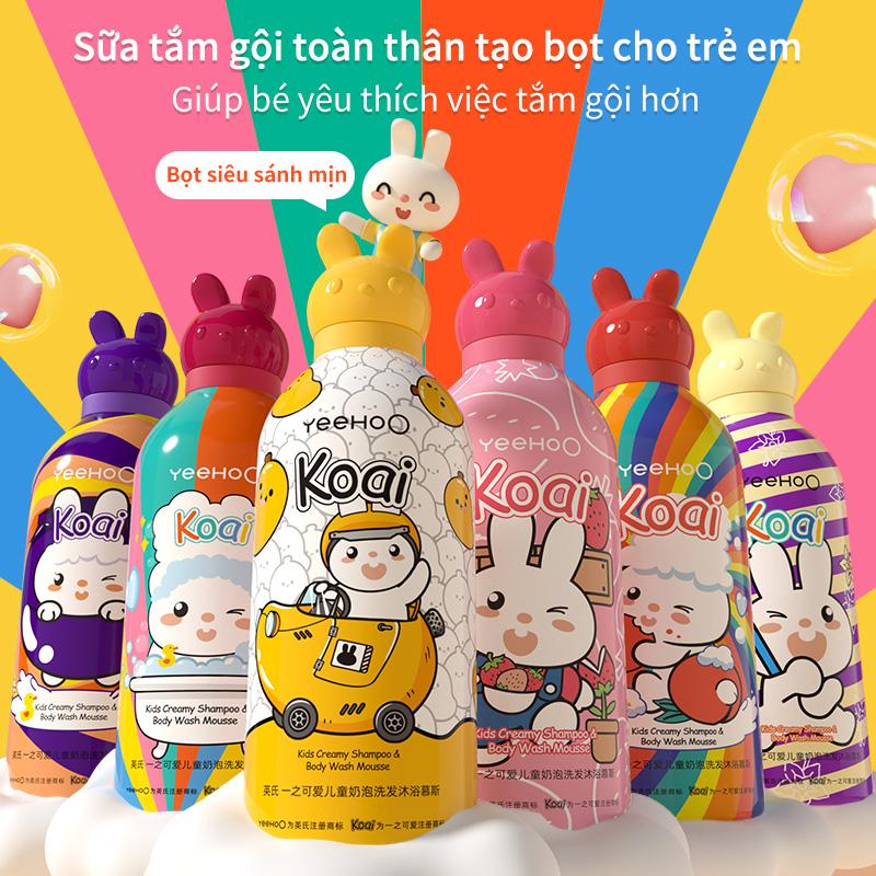  Sữa tắm gội 2 trong 1 cho trẻ em dạng tạo bọt sẵn  Hương Thơm Dịu Nhẹ Không Gây Kích Ứng – 350ml 