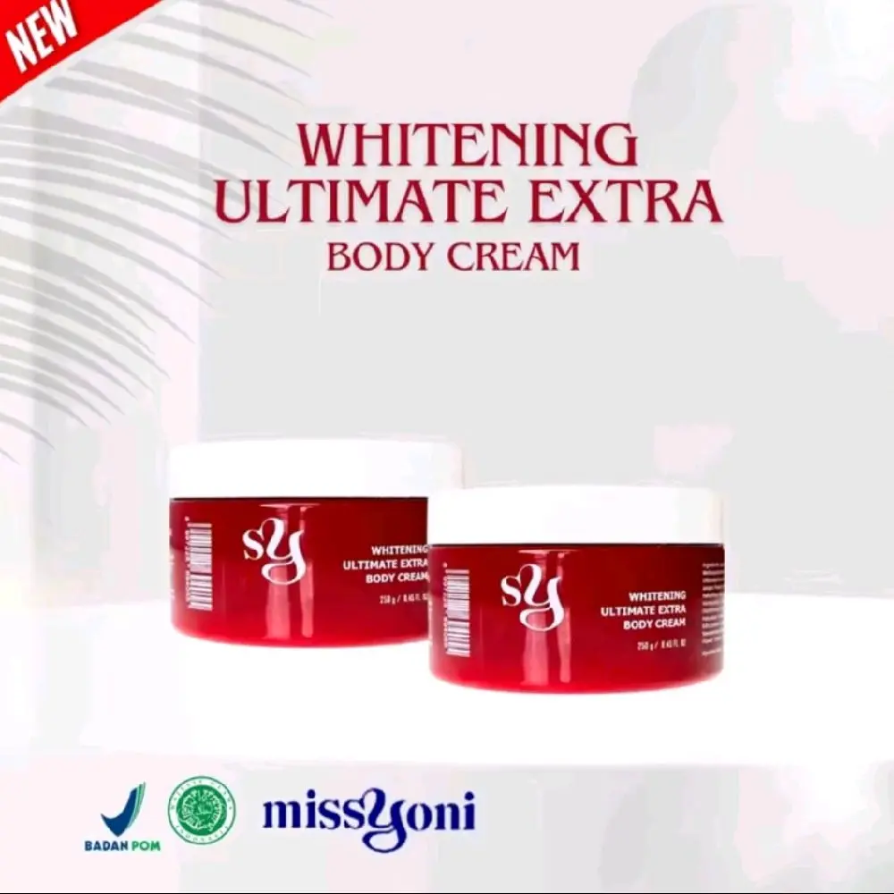 Yoniskincare Whitening Ultimate Extra Body Cream 250ml - Mencerahkan, Menghaluskan dan Melembutkan Kulit Tubuh Memutihkan Perawatan Berminyak