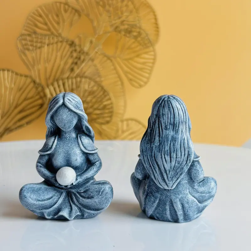 Moon Goddess Statue Decoration Craft, 1 Count Romantic Moon Goddess Ornament, Home Decor for Living Room Bedroom Office 2