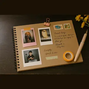 Scrapbook Retro Aesthetic A5 – 500 GSM, Harga Terjangkau & Estetik