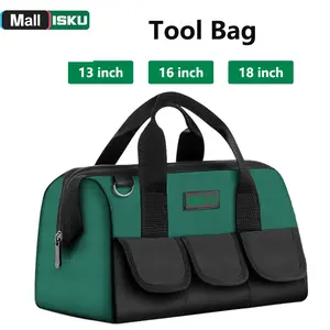 ISKU Tas Perkakas 1680D Oxford 13/16/18 Inch Anti Air & Tahan Sobek Multifungsi dengan Tali Bahu Kapasitas Besar untuk Rumah & Pekerjaan Lapangan