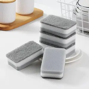 BISA COD H6309 Spons Cuci Piring Penghilang Kerak Busa Microfiber Double Side Magic / Sponge Busa 2 Sisi Serbaguna