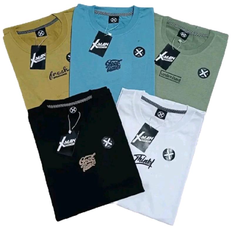 Paket 4 Pcs Kaos Distro Pria Semi Katun - Motif Retro, Korea, Simpel, Santai - Panjang,distro Cowok Keren atasan pria lengan Pendek Casual 0