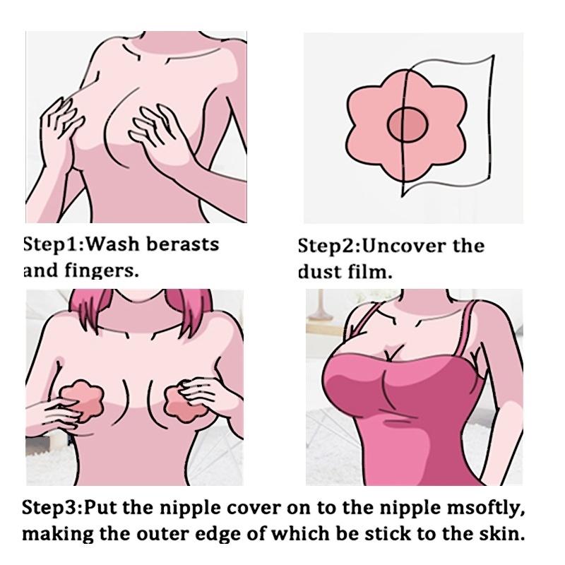 【COD】12 buah / Kotak Silicone Backless Bra / Wings Bra / Wing Bra / Nu Bra / Invisible Bra / Nipple Silicone Pad Bra Tempel Import Premium 6