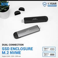 Gambar NYK S5 Case Casing Enclosure SSD M.2 NVMe High Speed Transmission , Dual Connection Output Type-C & USB-A , Allumunium Alloy untuk Size 2242 2260 2280 dari Click & Go Tokopedia Kota Bandung 4 Tokopedia