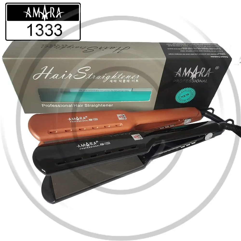AM-1333 / Catokan Rambut Amara 2in1 Proffesional Lurus & Curly catok wave tidak steker eu