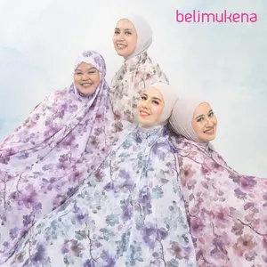 BELIMUKENA x TYA ARIESTYA -  (FREE SAJADAH) Mukena Mini Parasut Premium Korea 2in1 Daily Lasercut Travel Ibu Kost Motif