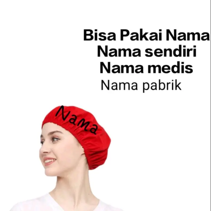 Hairnet kain bisa paki nama / penutup kepala untuk medis,chef 0