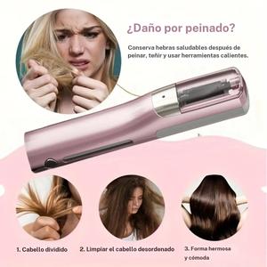 Recortador 2 en 1 inalámbrico, cuidado del cabello y tratamiento para puntas abiertas, estilo de viaje, portátil, diseño compacto, cortapelos de iones negativos, recortador multifuncional, mantenimiento de puntas abiertas.