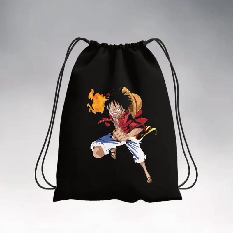 Tas Serut Stringbag Drawstring Anti Air | Tas Serut Kain Tebal | Tas Sekolah Olahraga | Tas Serut Hitam Printing | Tas Kerut 2