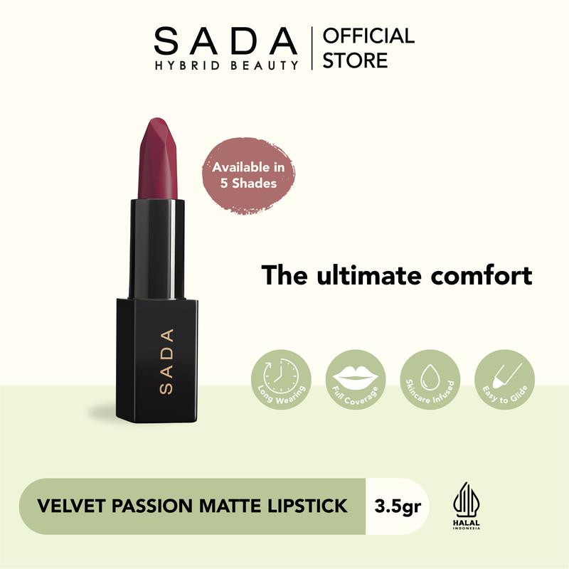 SADA Hybrid Beauty Velvet Passion Matte Lipstick Bisa di Tulis Shop  Tokopedia