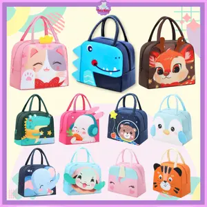 TobyBaby Tas Bekal Makanan Lunch Bag Panas Dingin Anak Animal Kartun 3D Tempat Penyimpanan