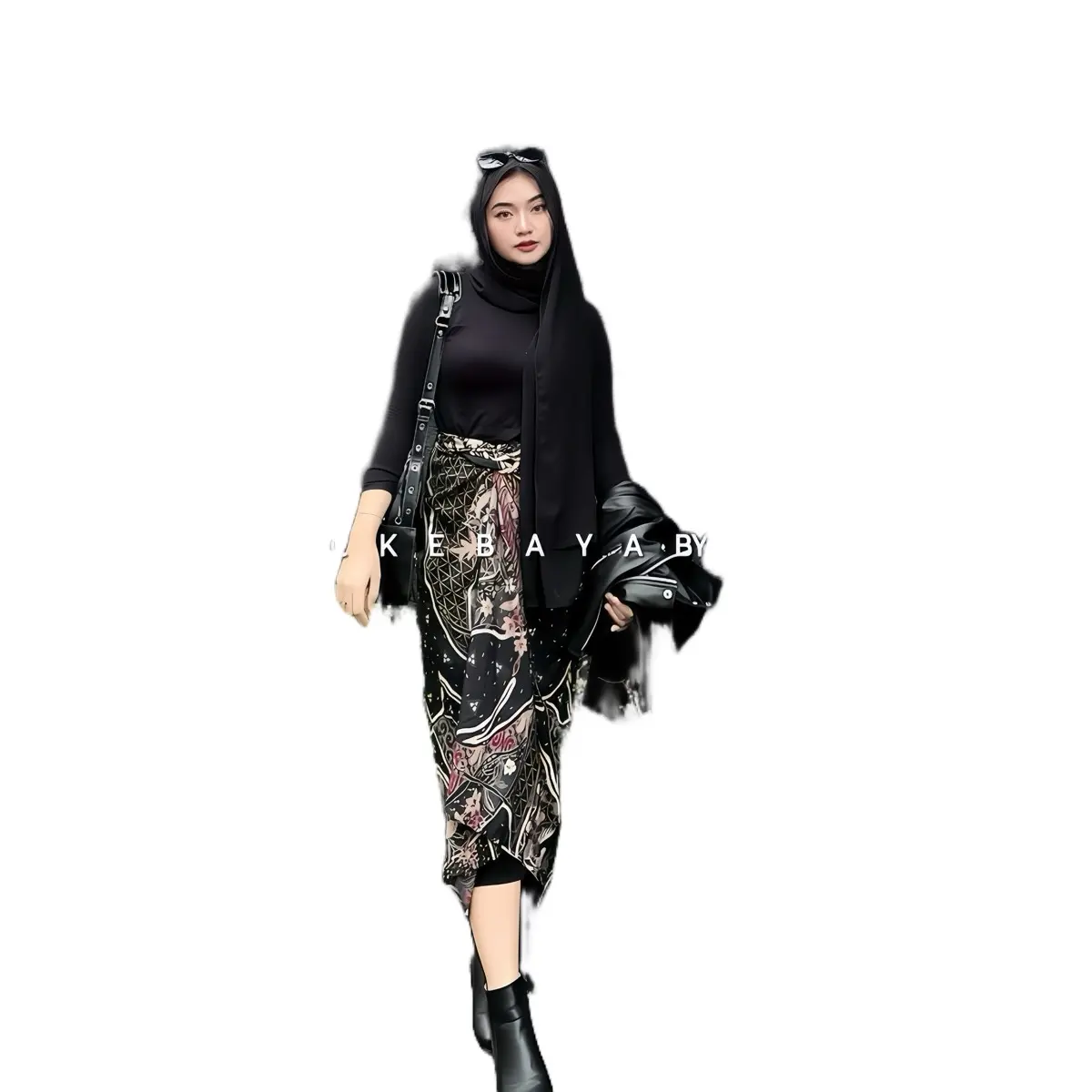 Hameedah - Rok Lilit Batik Modern Wrap Skirt Jarik Untuk Pesta Wisuda dan Kondangan  Silk Kebaya Bunga Katun