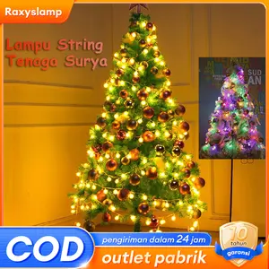 Lampu String Tenaga Surya Bola Putih Halaman - Lampu Suasana Pencahayaan Rumah Lampu dekorasi festival, Natal, lampu liburan, lampu pohon Natal  Tenaga Surya Charger Lampu Gantung Outdoor