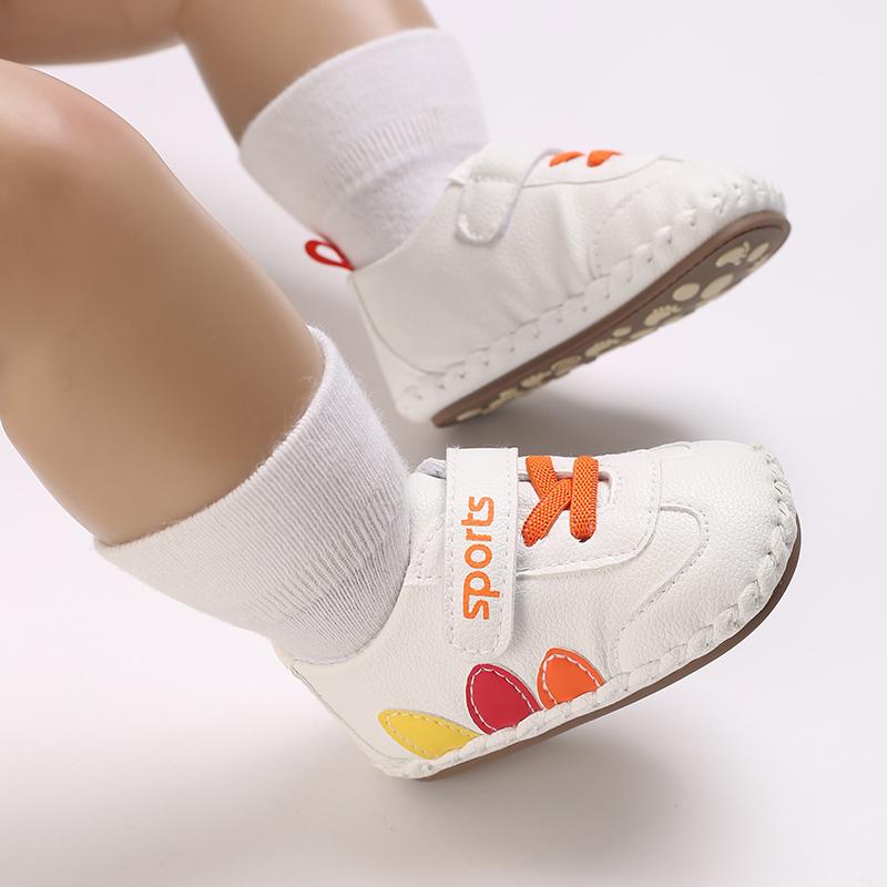 Product Introduction of Baby Shoes Newborn PU Leather Pure White Infant Casual Shoes Classic Boy Girl Patchwork First Walkers Soft Sole Walking 38