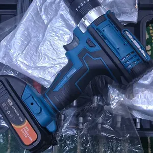 COD Bor Cordless 298VF 1/2 Baterai Motor Brushless Industrial Torsi Besar untuk Beton Kayu Besi Impact Drill Super Kuat dengan Gearbox Metal & Baterai Lithium Kapasitas Besar