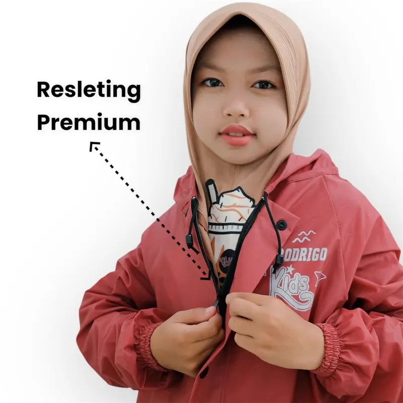 Rodrigo jas hujan anak cowok cewek pvc tebal anti air 7