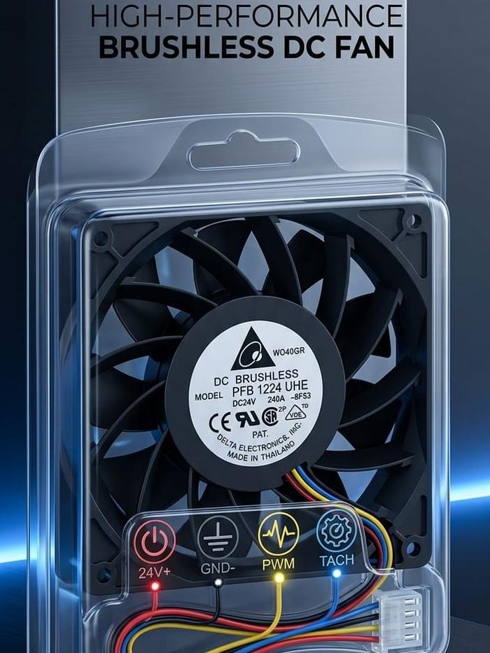 Jual Axial Fan / Kipas pendingin Delta Brushless PFB1224UHE DC 24V 240A ...