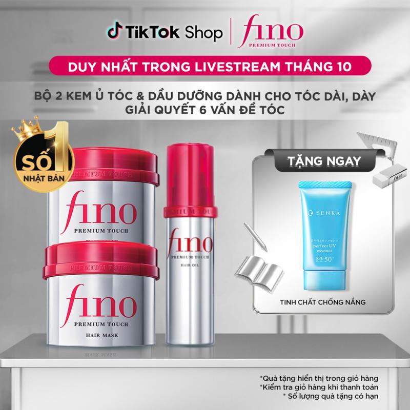[Livestream new] Bộ đôi Kem ủ tóc cao cấp FINO PREMIUM TOUCH B 230GX2 & Dầu dưỡng tóc cao cấp FINO PREMIUM TOUCH HAIR OIL B 70ML