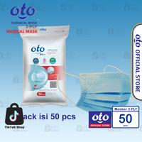 Gambar OTO Masker Medis Kesehatan Earloop Surgical Mask 3 lapis isi 50 pcs dari OTO Adult Diapers Kota Administrasi Jakarta Utara 1 Tokopedia