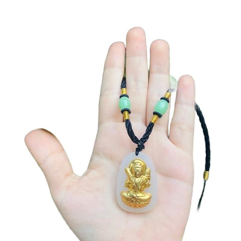 Vòng ngọc hình phật bản mệnh 12 con giáp đeo cổ nam nữ